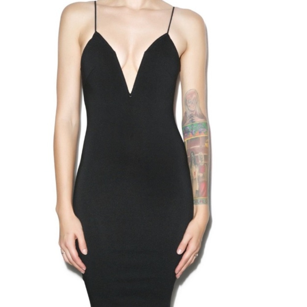 Privy sexy black crisscross back‎ dress, Size L